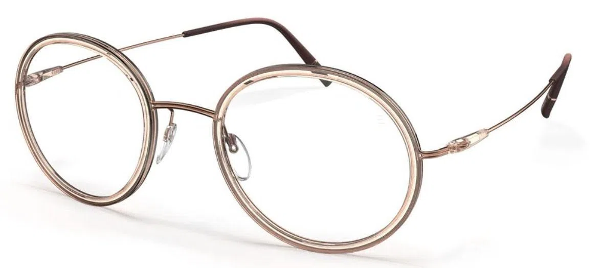 Silhouette Dynamics Colorwave Contour 5582 Eyeglasses - Black / Denim - view 4